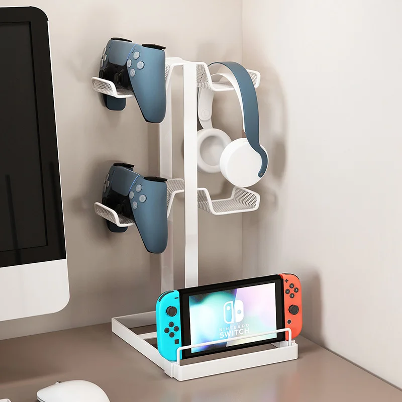 Game Controller Holder PS5/PS4 Gamepad Storage Rack Metal Gamepad Display Stand Headphones Organizer Playstation Support Bracket