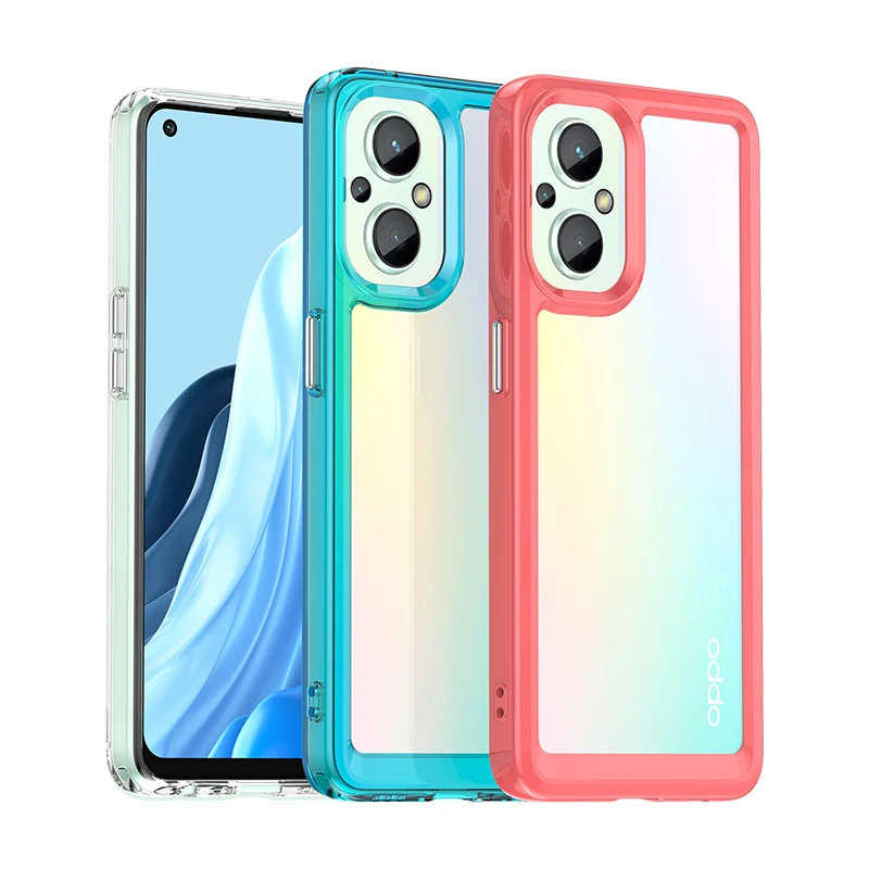 

Colorfull Acrylic Cases For OPPO Find X8 A60 A80 K12 A3 A3X A40 Realme 13 12 Reno 12 F F27 Pro 4G 5G Phone Case 10pcs
