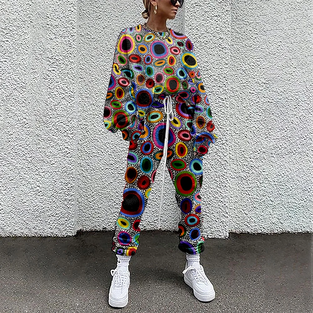 

SOJINM Women 2 Piece Set Suit Outfits Print Casual Sport Suit Streetwear Set Women Tracksuit sweatpants sudaderas Clothing XL