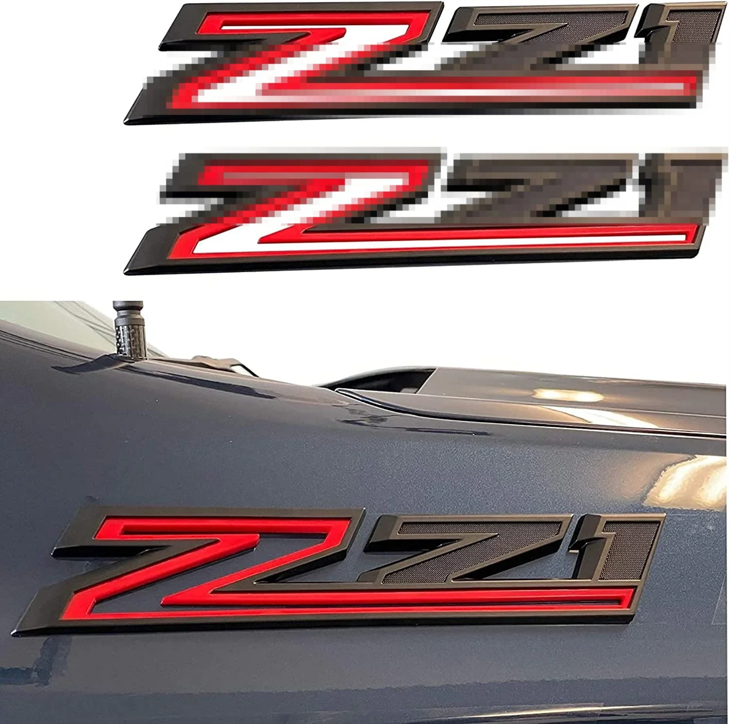 Car Accessories 3D Z71 Emblem Openwork ABS Side Fender Decals Badges for Silverado 1500 2500 3500 Nameplate Auto Exterior Parts