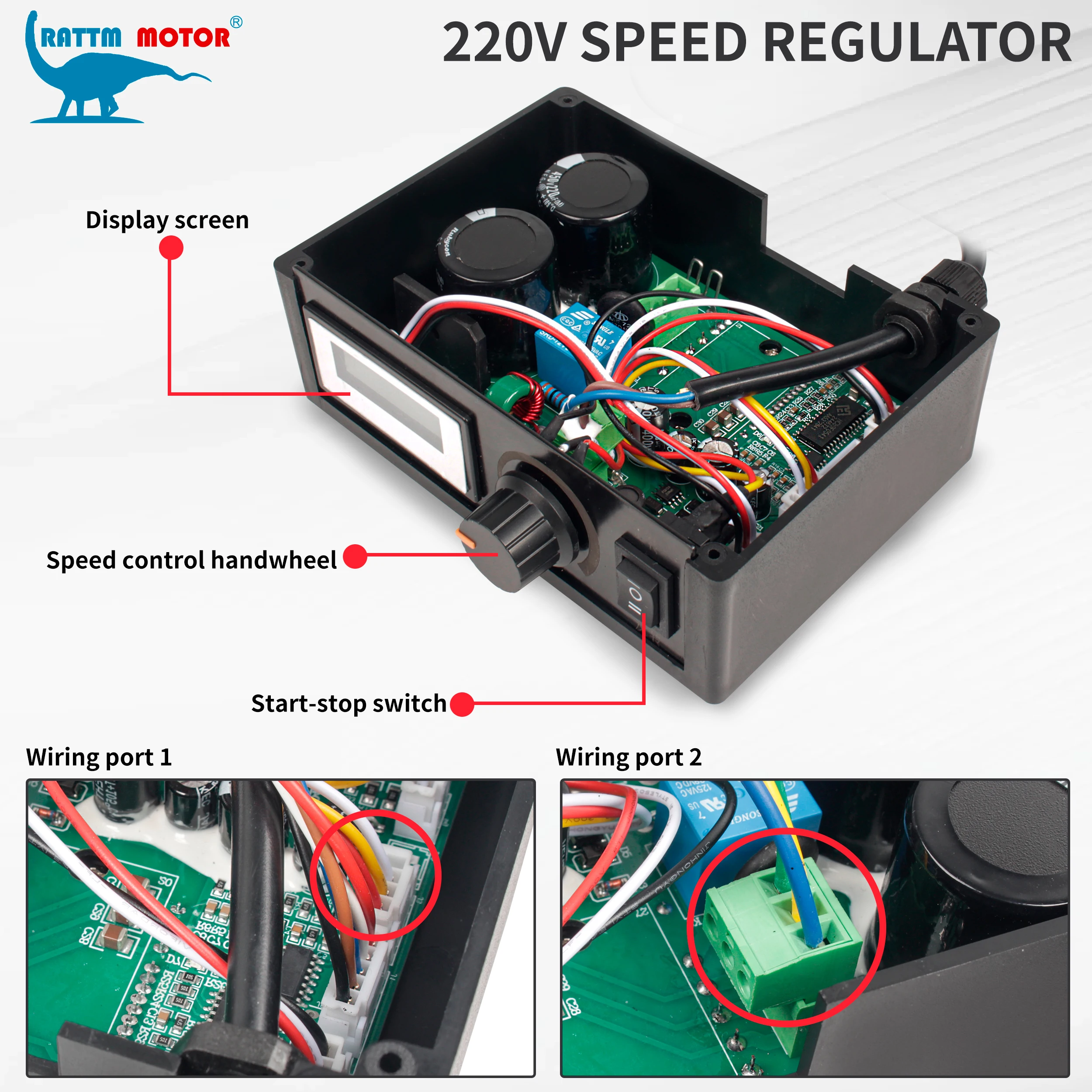 CNC DC 850W 1100W Lathe Brushless Motor Controller Kit Board Box Card Governor Support Forward and Reverse Rotation