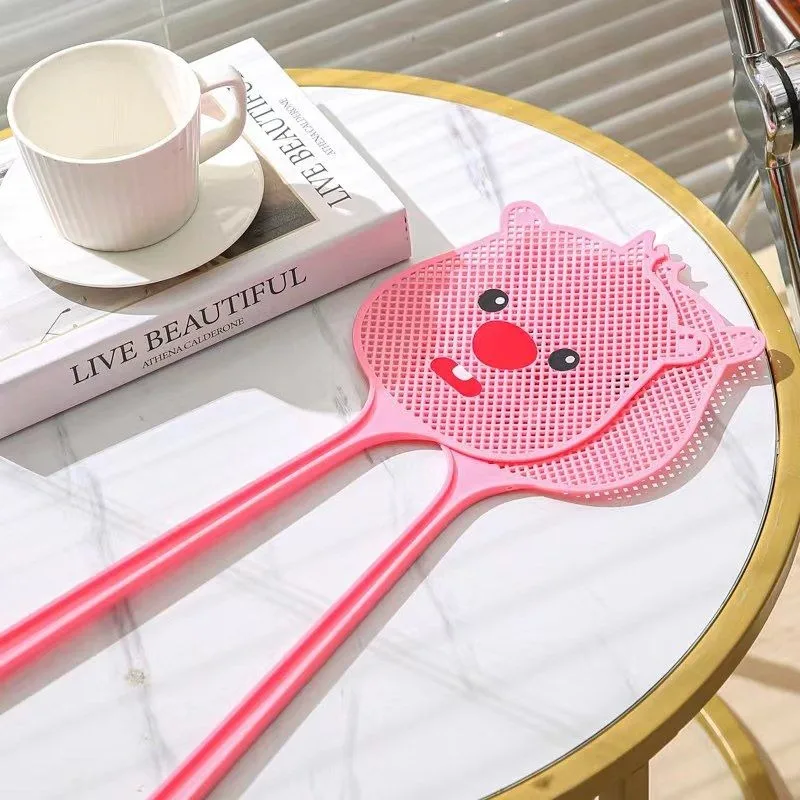 Cute Loopy Beaver Cartoon Fly Swatter Durable Unbreakable Thick Plastic Large Handle Household Mosquito Insect Killer