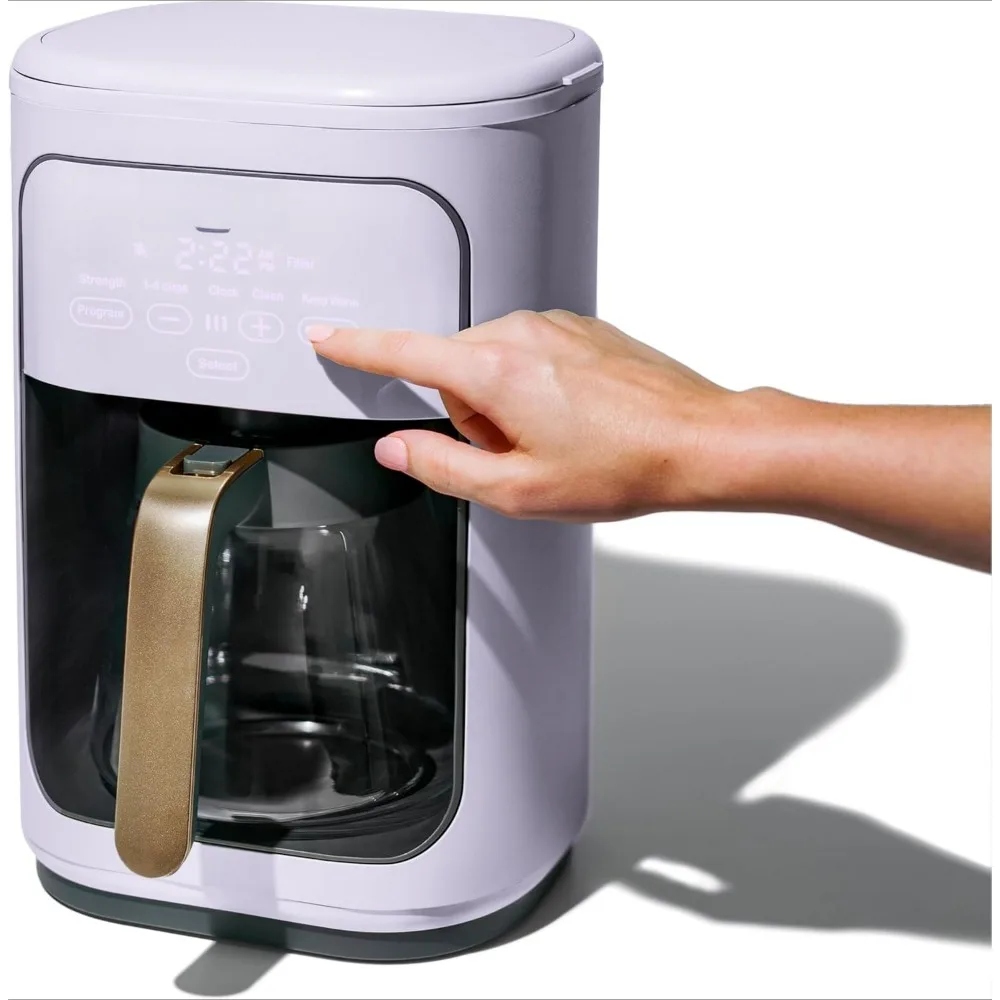 Beautiful  Coffee Maker, 14-Cup, Touch Display, Programmable, 1200W, Stainless Steel, Keep Warm, 24h Timer