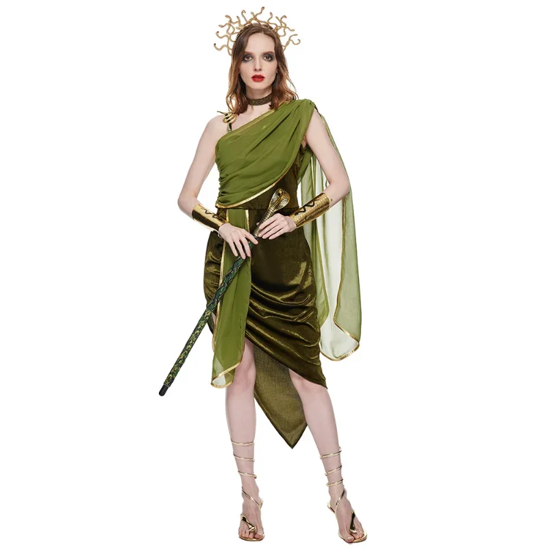 

Costume d'Halloween de Méduse pour Femme, Robe Sexy de Prairie, Grèce, Cosplay avec Pièce de Sauna, Carnaval, Pâques,