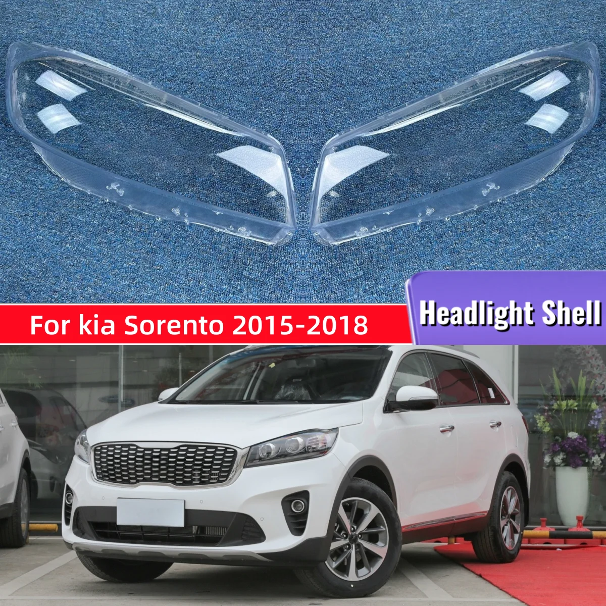 

Для kia Sorento 2015 2016 2017 2018, запасные части для автомобиля, передняя фара, крышка лампы, замена стекла
