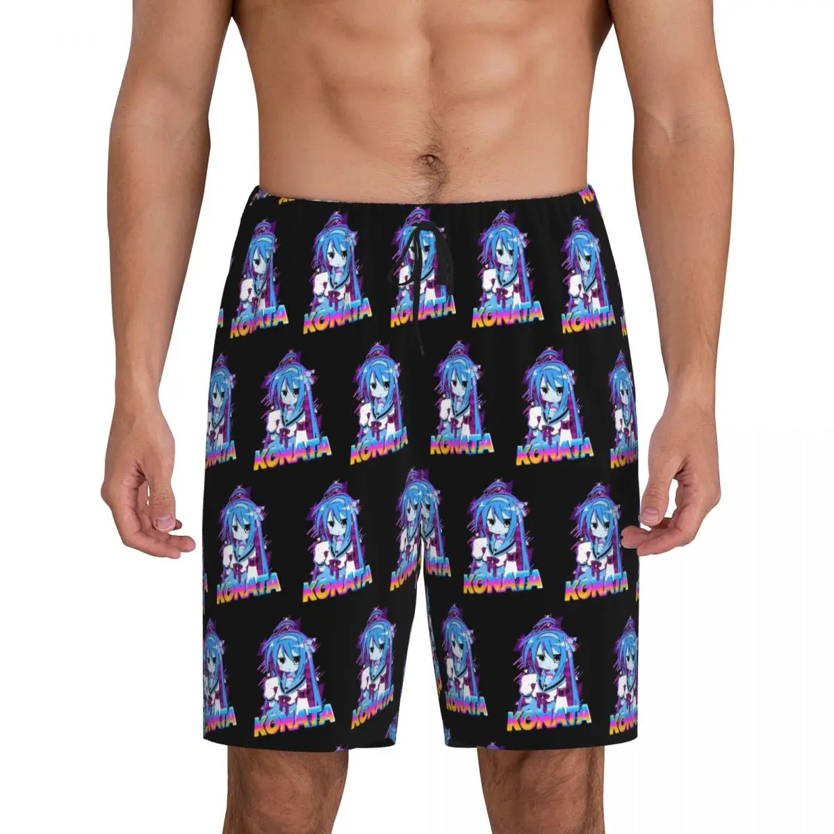 Custom Lucky Star Anime Lucky Star Anime Short Pajama Pants Men Sleepwear Sleep Lounge Bottom Shorts Sleeping Pants