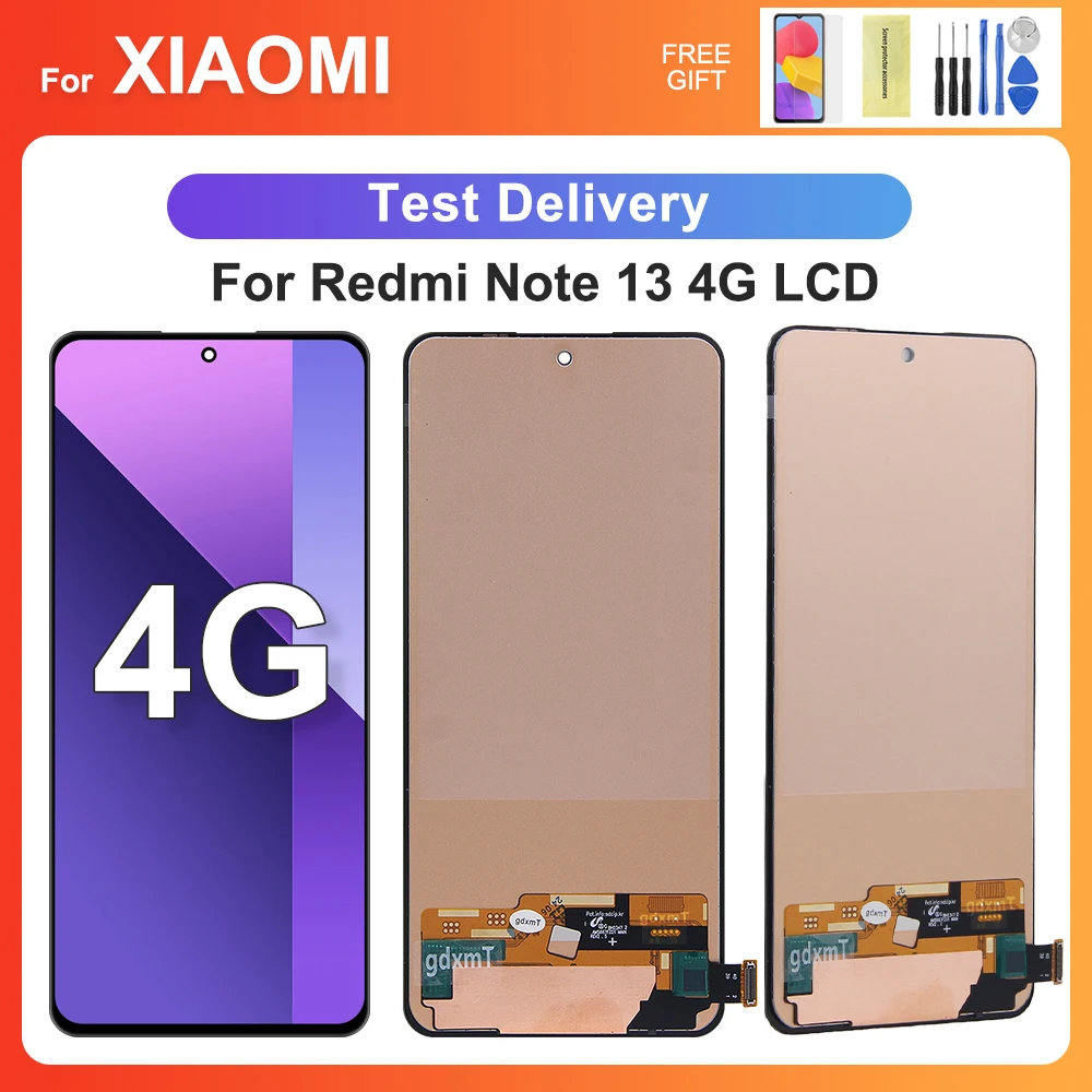 For Xiaomi Redmi Note 13 4G 6.67''Tested For Redmi Note13 23129RAA4G LCD Display Touch Screen Digitizer Assembly Replacement