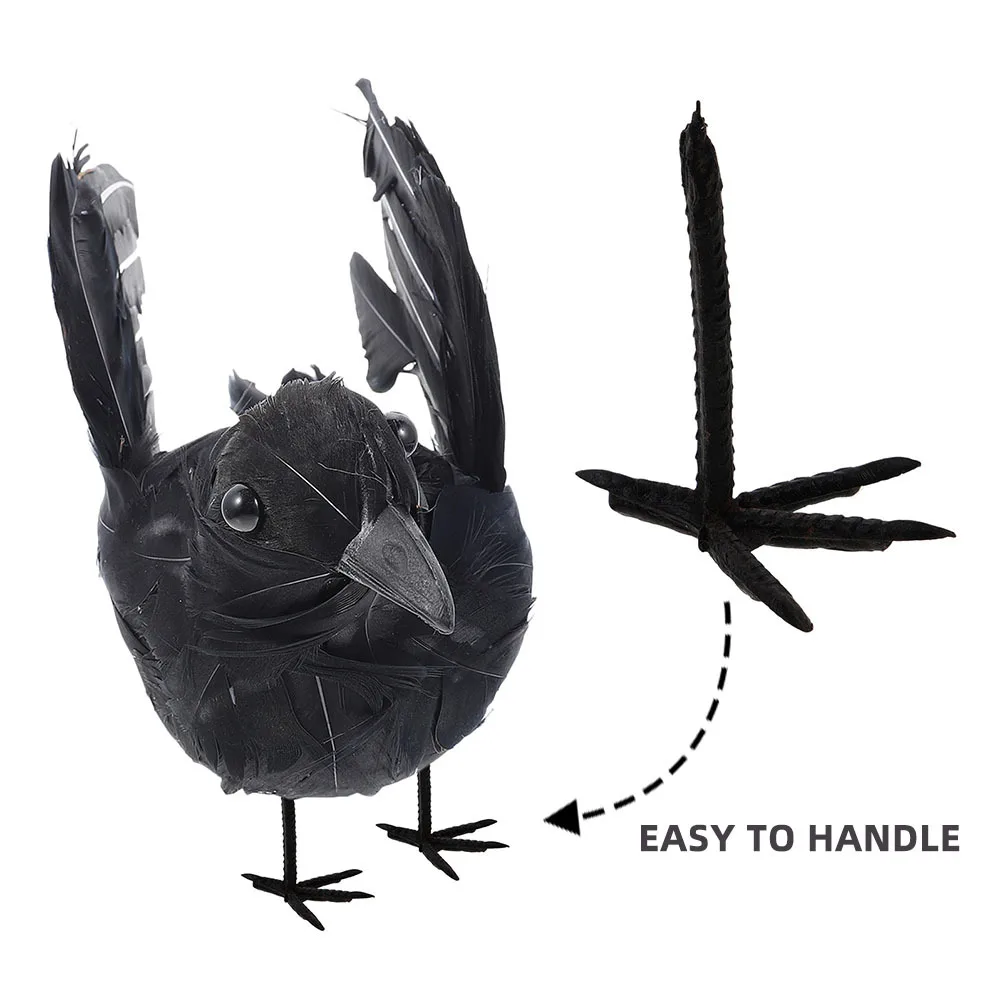 100Pcs Realistic Crow Feet Halloween Decoration Props for Crafts DIY Stuffed Crows Making Indoor Outdoor Spooky Decor Elements
