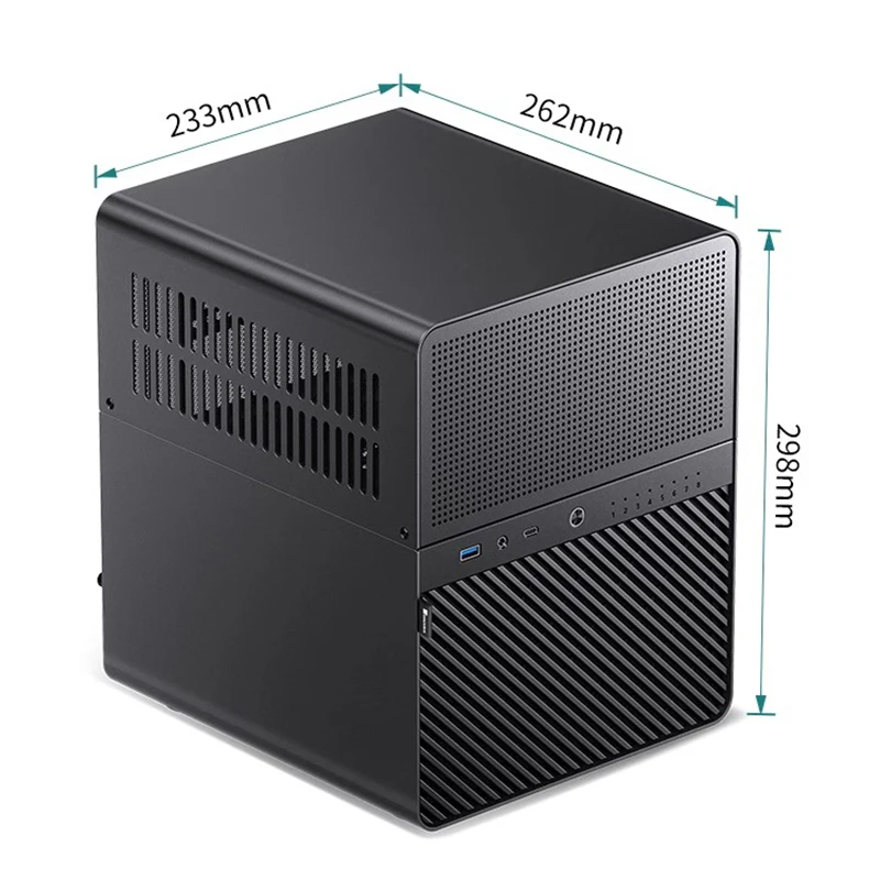 Boîtier N3 en aluminium pour NAS, prend en charge la carte mère ITX SFX, tour d'alimentation, dissipateur thermique, 8 positions du disque dur, châssis de port de type C