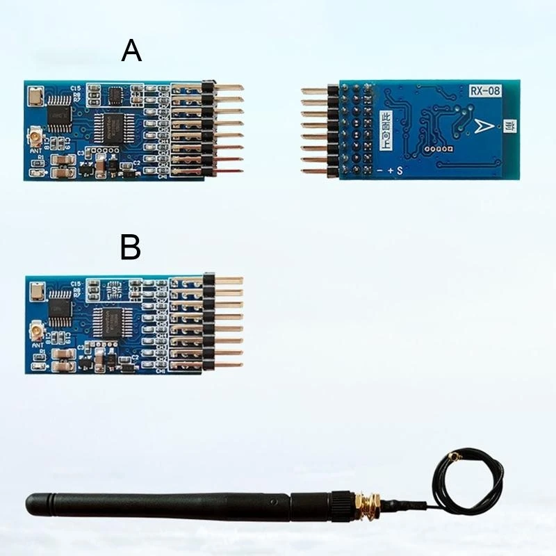 2.4G 8-Channels Fishing Bait Boat Receiver Board and Remote Controller Set for Fish Finder Motor Easy to Replace Top Sale