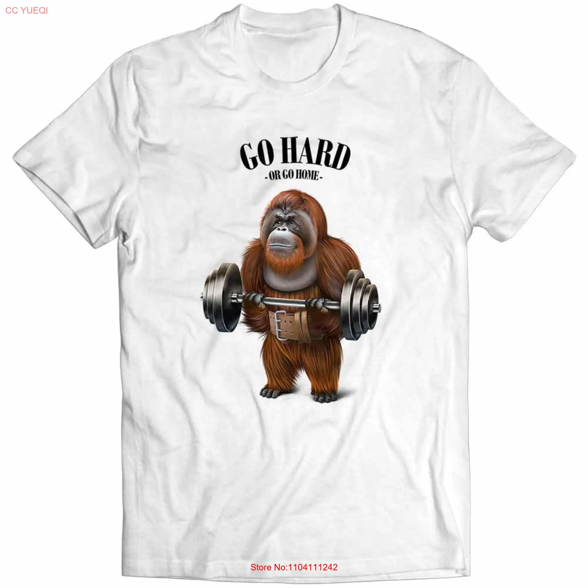 Orangutans Weightlifting in Fitness Gym  Youth T Shirt PrintStarT long or short sleeves