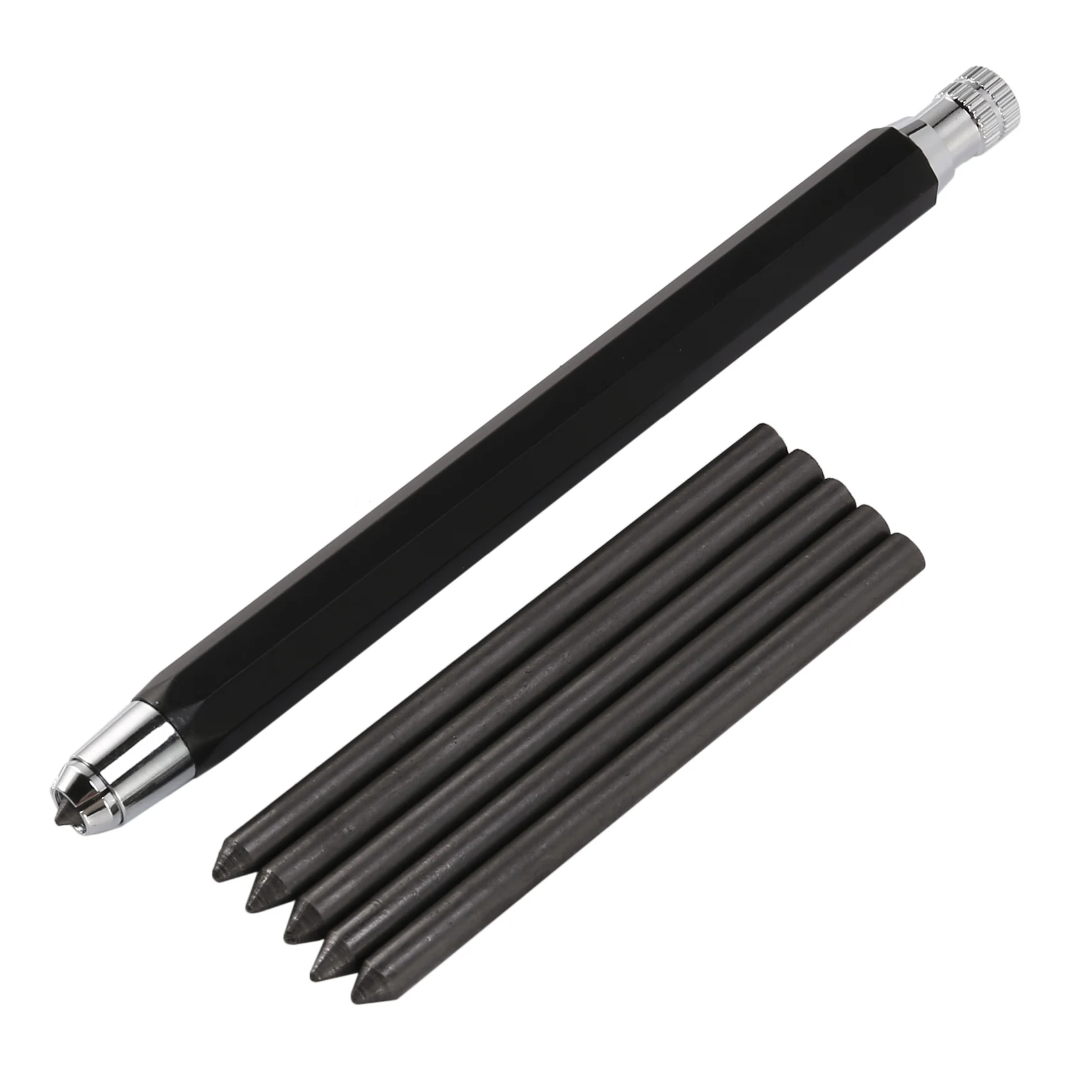 1 Set 5,6 mm Metall-Minenhalter, automatischer mechanischer Graphitstift zum Zeichnen, Schattieren, Basteln, Kunst, Skizzieren