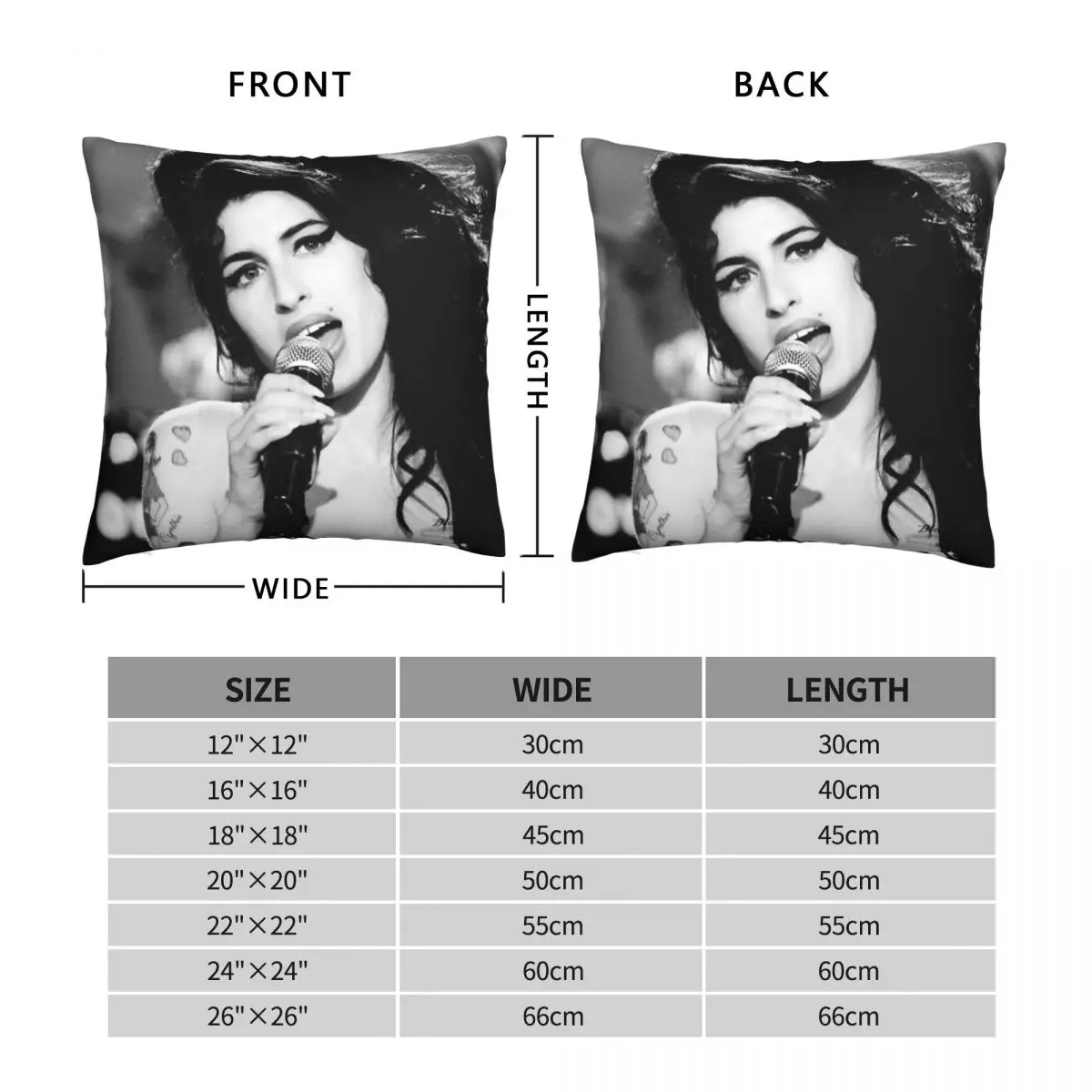 Woman Beautisul Winehouse Microfon Square Pillowcase Polyester Linen Velvet Creative Decor Pillow Case Home Cushion Cover 18