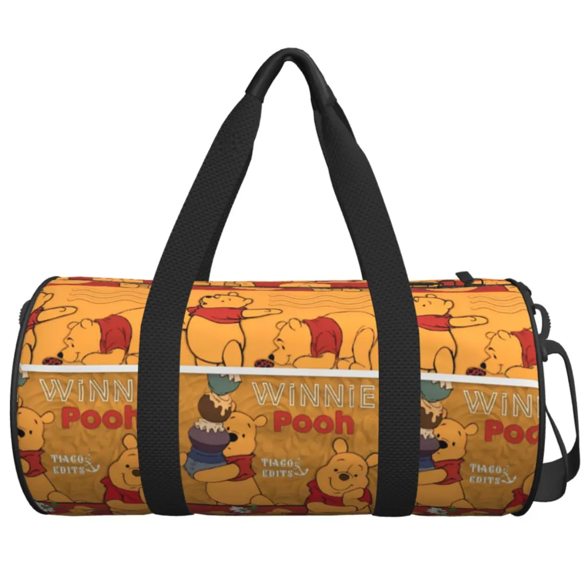 

Winnie The Pooh Bear Cartoon Travel Bag Casual Gym Bag Male Female Custom Large Capacity Graphic Sports Fitness Bags Handbags