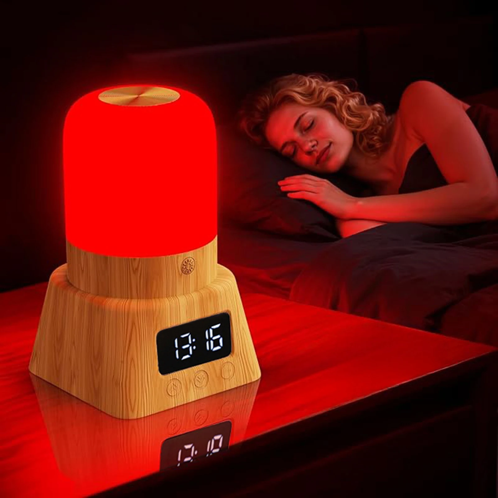 670nm Red Light Sleep Lamp Promotes Natural Melatonin Production Bedtime Relaxation Protect Eyes and Sleep for Meditation Yo-ga