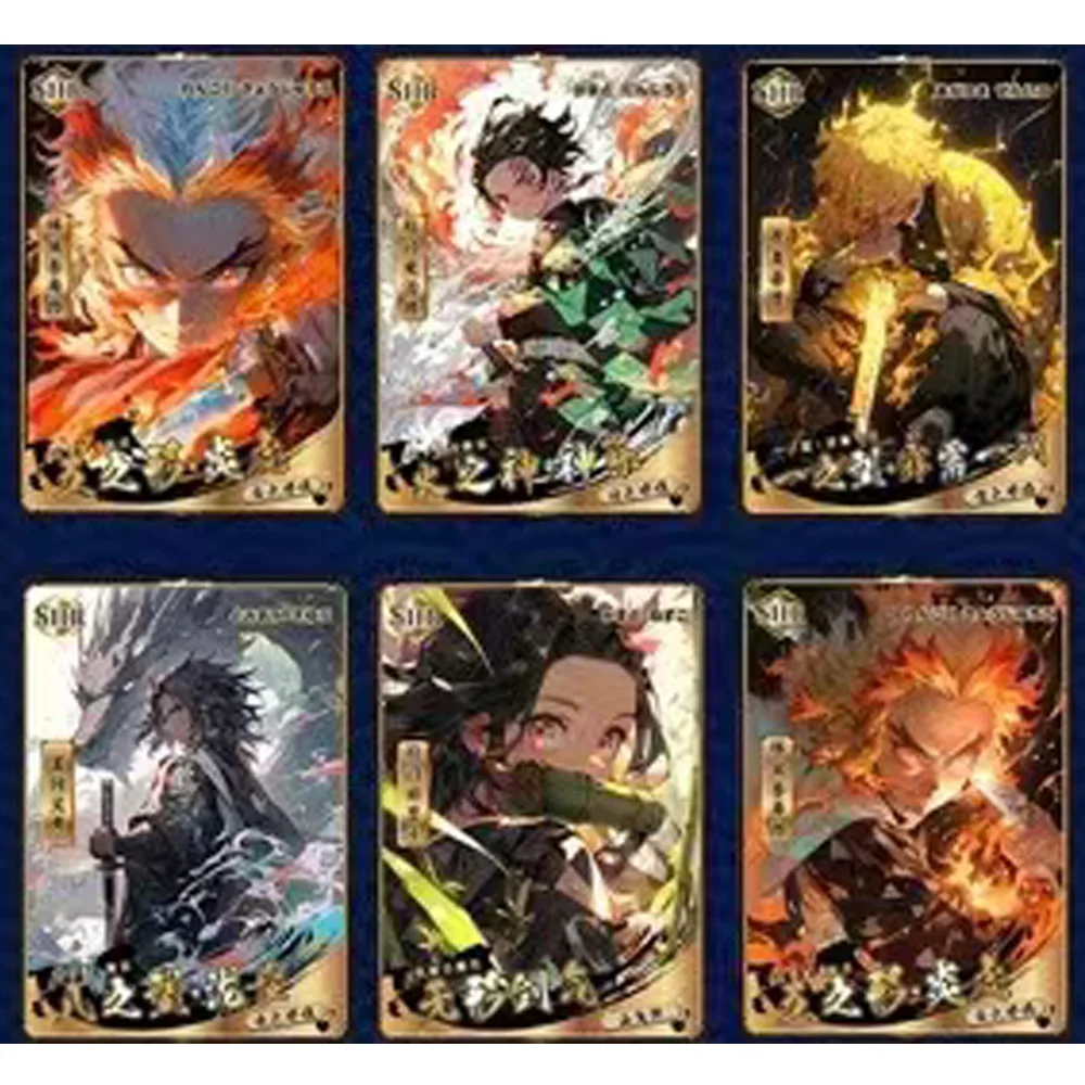 Juego de cartas Demon Slayer de Anime japonés, caja de refuerzo, TCG, Kimetsu No Yaiba, juguetes de mesa para la familia, regalos de Navidad para niños