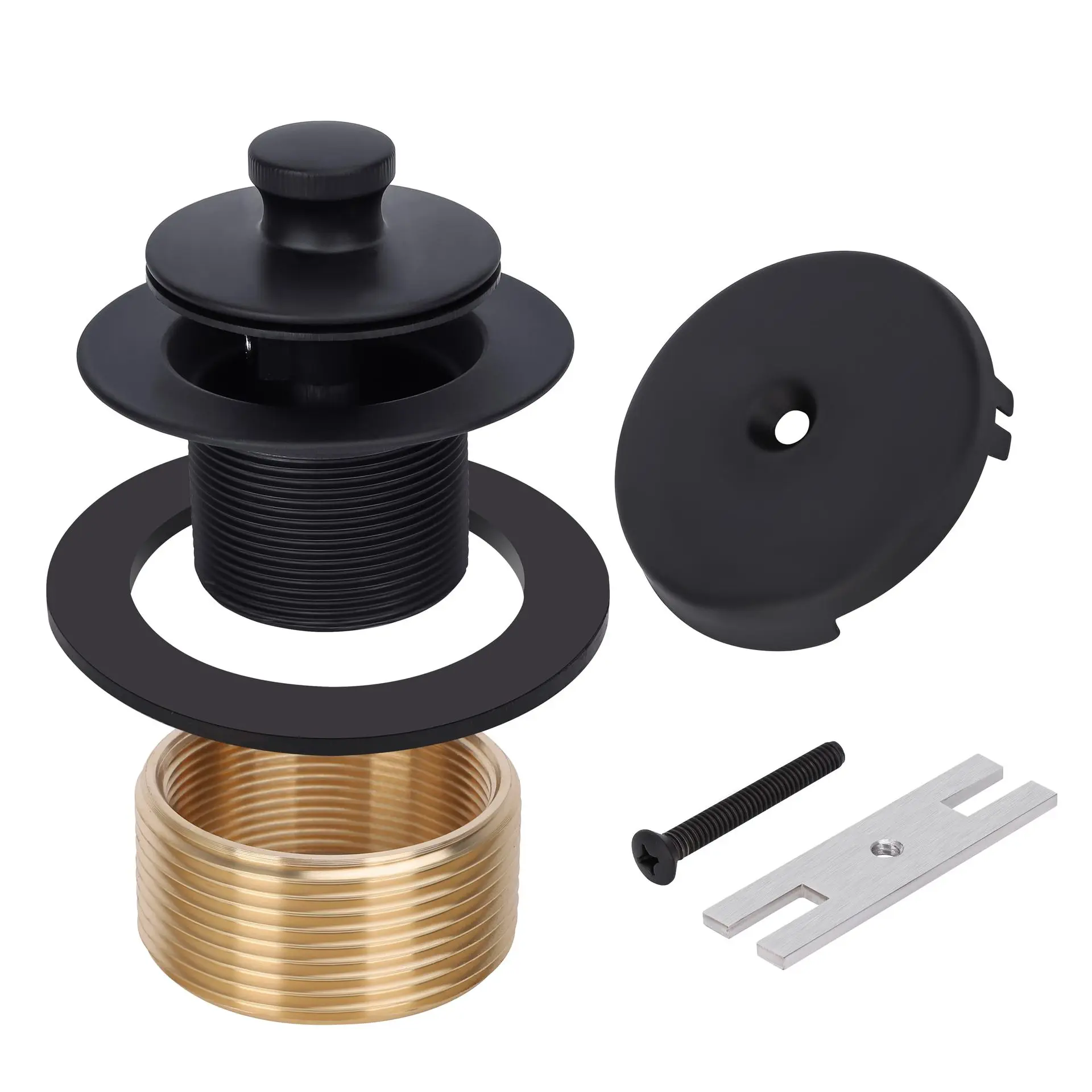 Bath Drainage Kit Rotator Kit Comes with a Hole Overflow Panel Conversion Bath Drainage Kit Zinc Alloy
