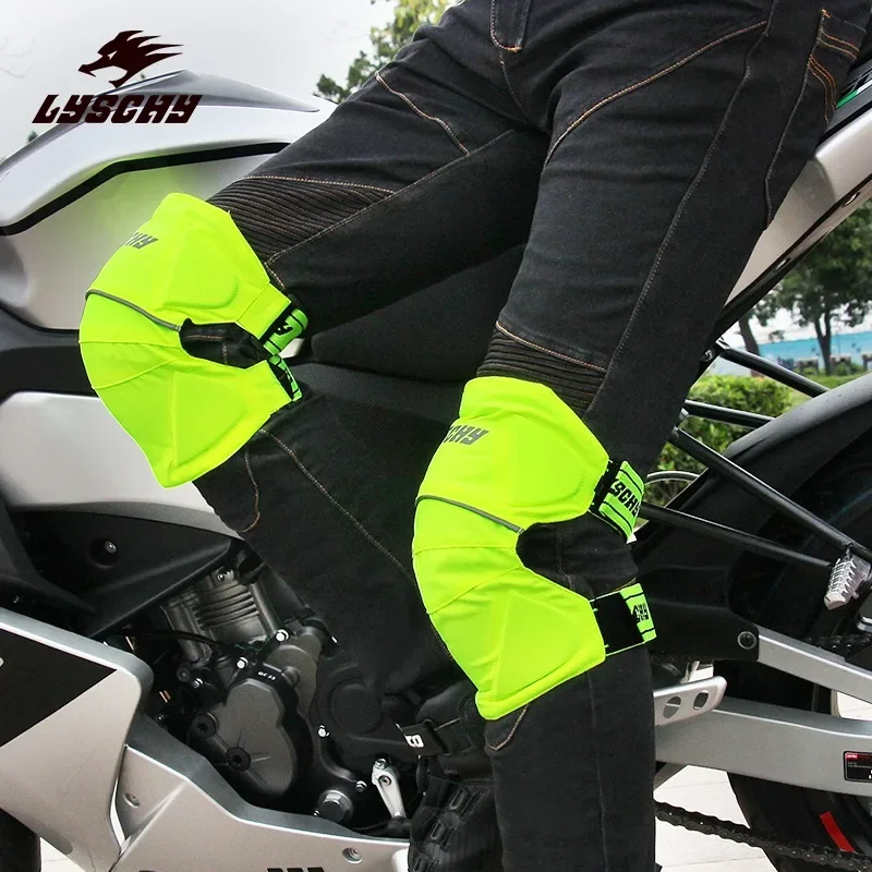 CE Certification LYSCHY Motorcycle Knee Pads Reflective Knee Pads For Moto Motocross Knee Pads Motorcyclist Knee Pads