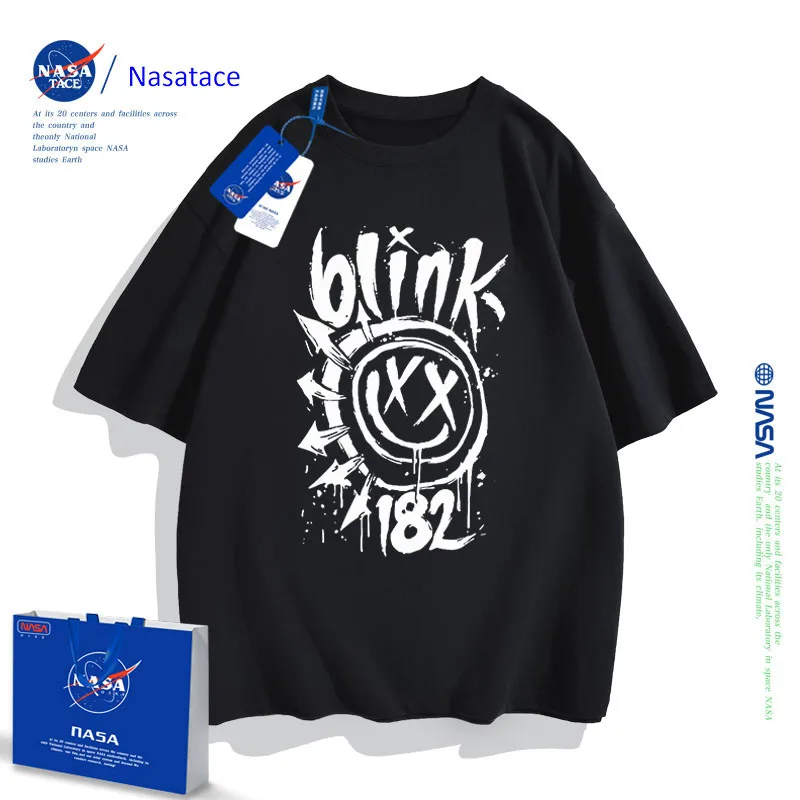 Camiseta Rock 'n' Roll Blink-182 T-shirt Estilo Streetwear America Style Summer Round Neck Cotton Tee Fast Delivery