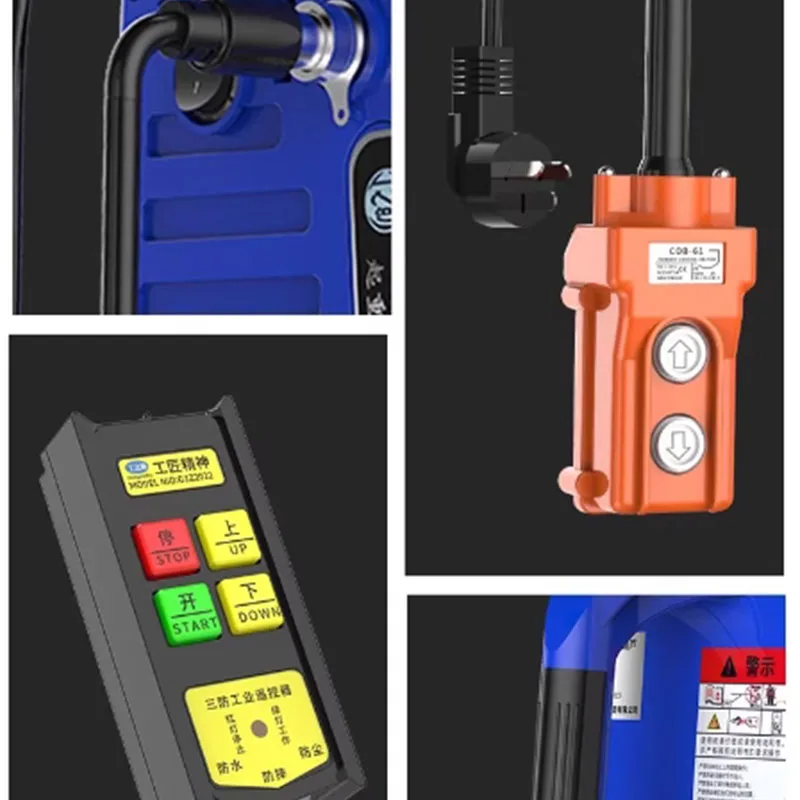 Micro electric hoist 220v crane, household small lifting motor, wireless remote control hoist, traction electric hoist