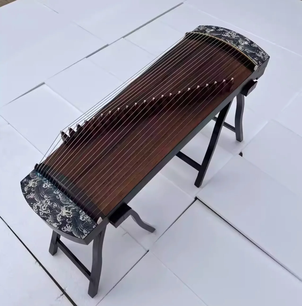 Guzheng 100cm 21 string zither Ink Rain River Pattern Professional performance Chinese string instruments