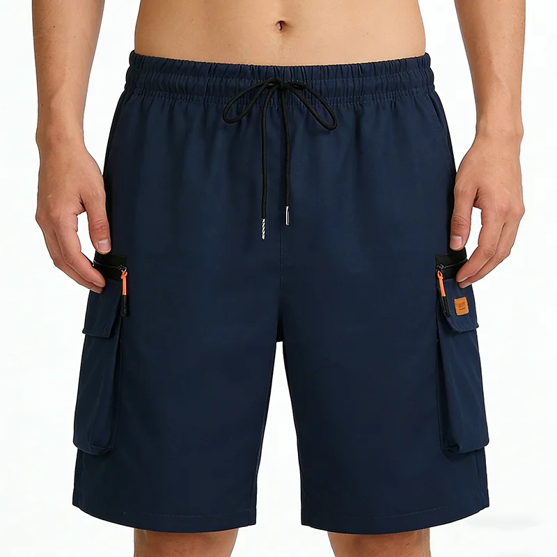 

Летние мужские повседневные шорты, модные шорты-карго с большими карманами для активного отдыха, альпинизма, кемпинга, армейские тактические брюки с эластичной резинкой на талии