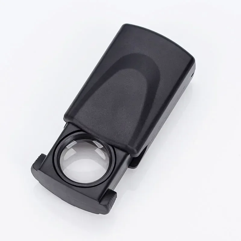 

30X Foldable Jewelry Magnifier Loupe Portable Handing Helds Mini Pocket Folding Magnifying Glass with LED Light for Reading