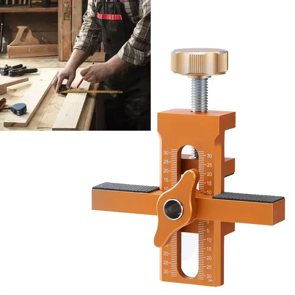 2 in 1 Cabinet Door Installation Positioner Adjustable Aluminum Alloy Cabinet Door Panel Installation Jig Stable Clamping