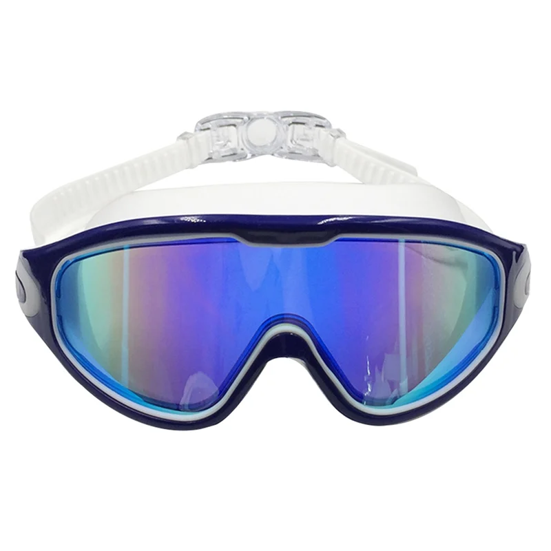 Swim Goggles Anti-Fog UV Protection No Leaking Wide View Pool Goggles for Adult Men Women Youth Teen over 15 Blue