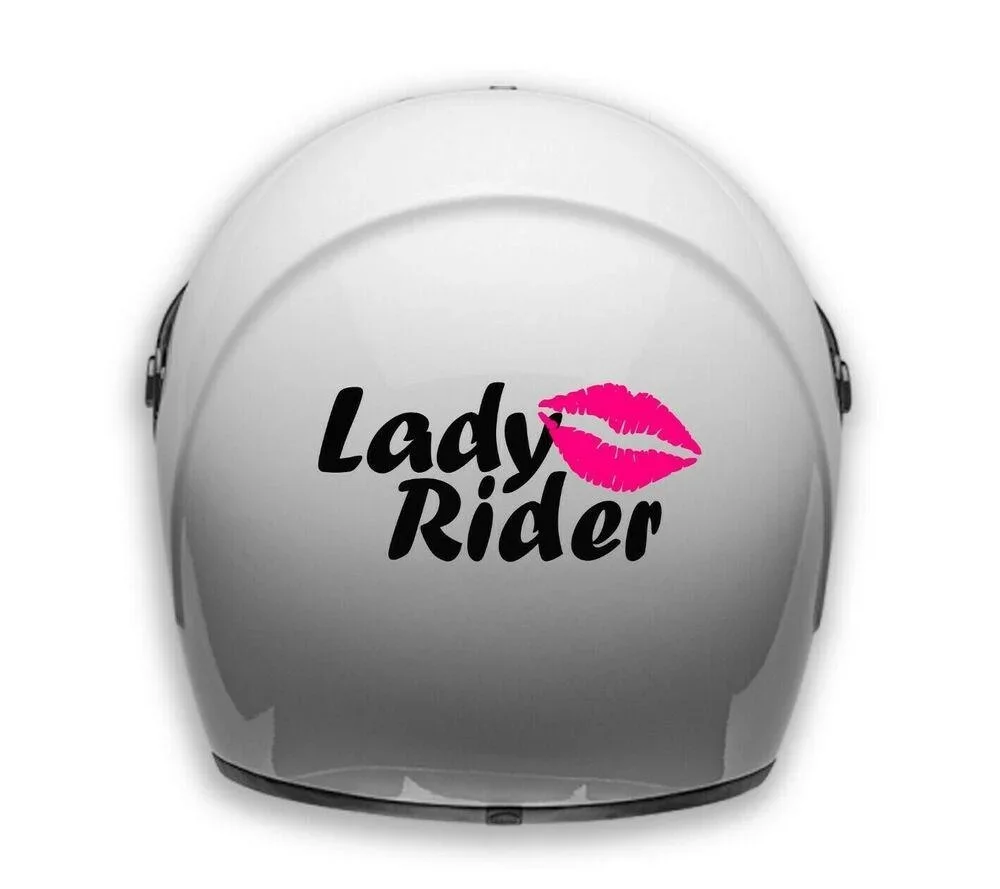 For Helmet decals motorcycle stickers removable 1X pcs lady rider