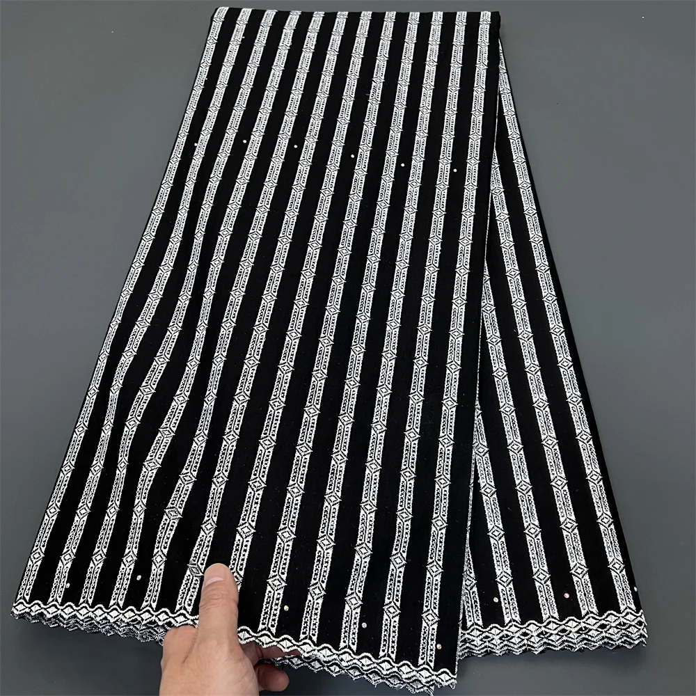 African Cotton Lace Fabric 2024 High Quality Swiss Voile Lace Fabric In Switzerland Nigerian Voile Lace For Sewi hz1328