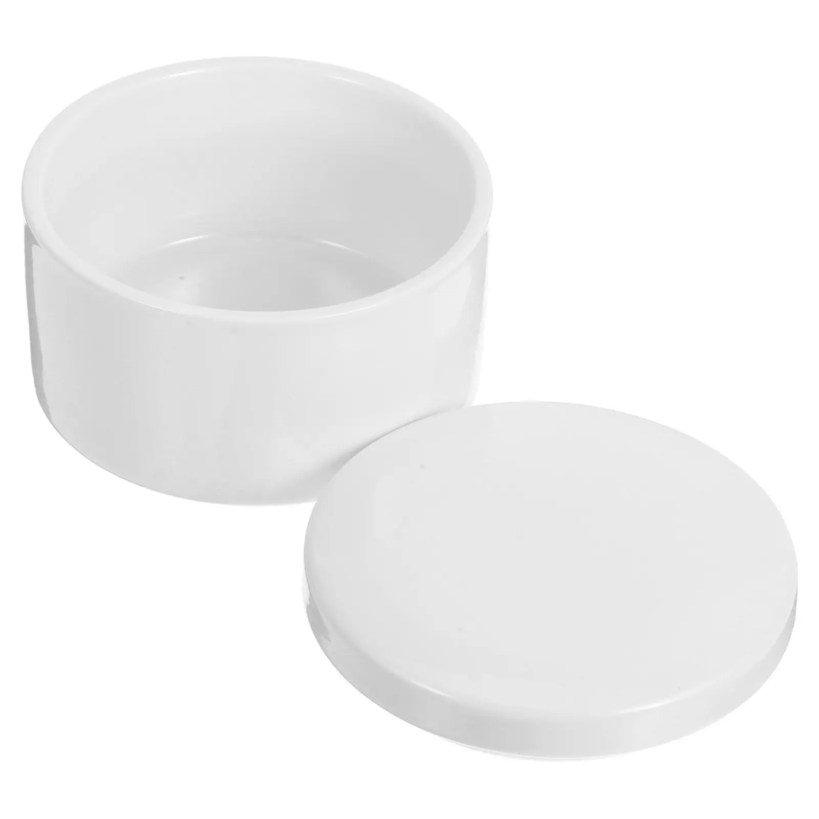 

Керамическая шкатулка для украшений, белая, круглая, миниатюрная, для хранения, изящный органайзер для серег, футляр для колец, настольный держатель для украшений, керамический кейс