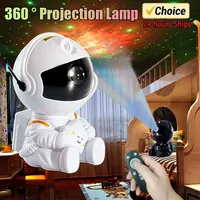 Galaxy Astronaut Star Projector LED Starry Atmosphere Night Light 360° Laser Nebula Light Home Desktop Decoration Creative Gift