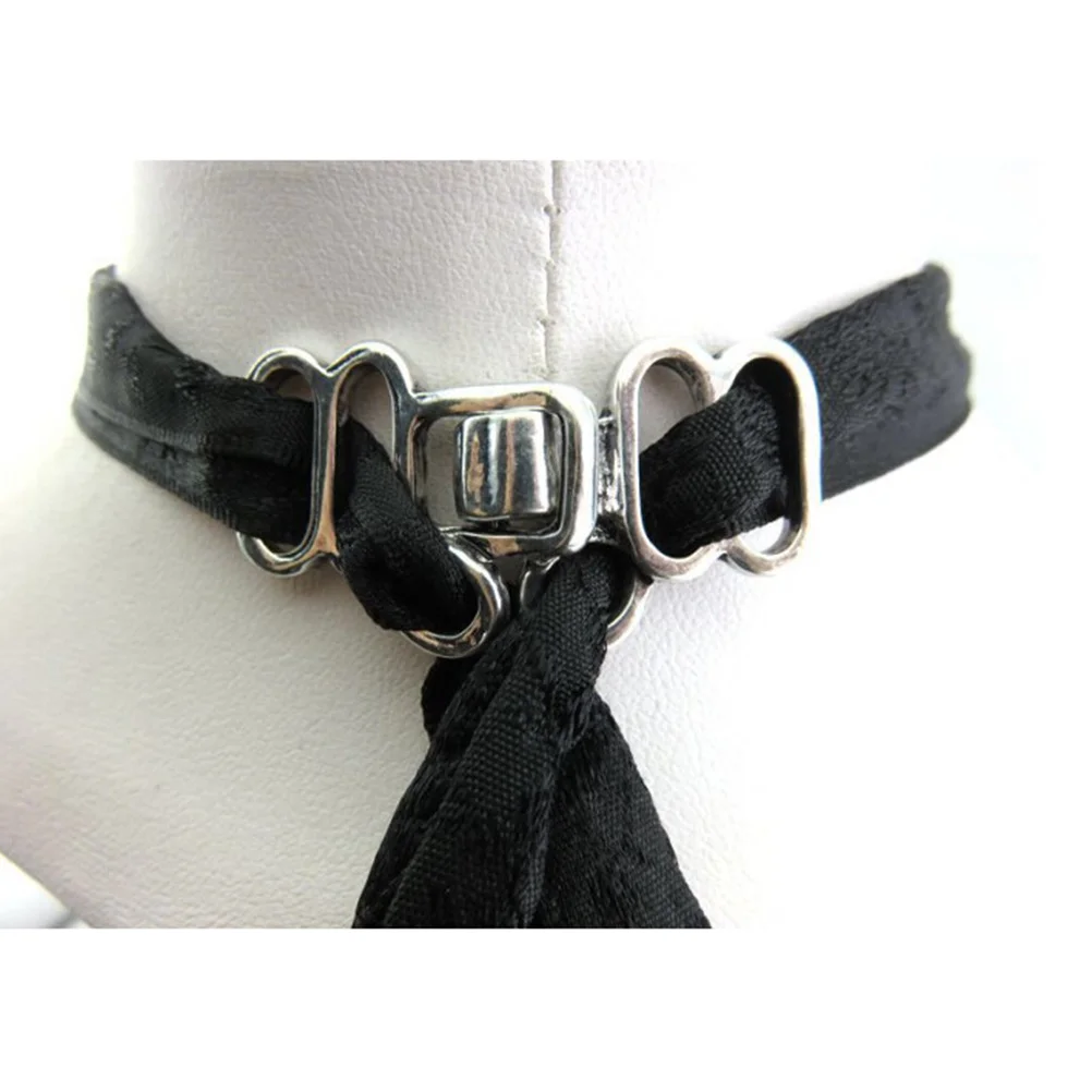 

Halloween Punk Pendant Necklace Simple Black Red Ribbon Cross Choker Women Gothic Style Daily Wear Gift Women Necklace