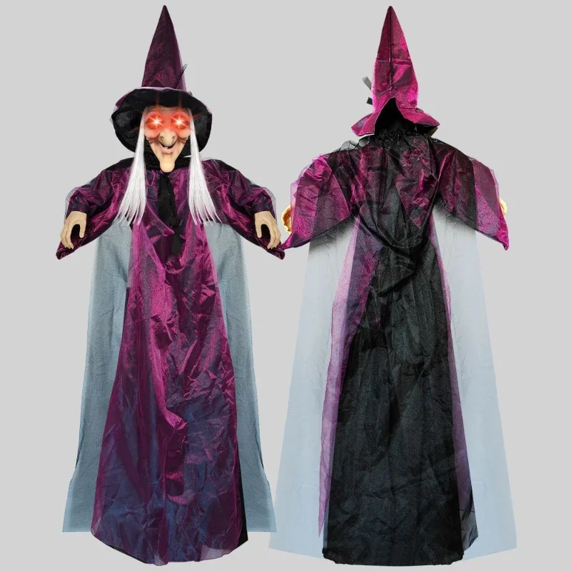 Voice Controlled Glowing Screaming Dancing Witch Escape room Haunted House Horror supplies Party Scary Prop Halloween Decoration
