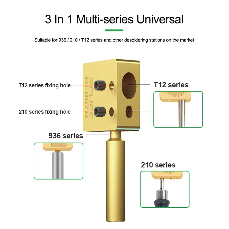 RELIFE RL-067B 3 in1 tavolo da stiro multifunzionale piccolo per telefono 936/T12/210 A9-A17 stazione di saldatura a riscaldamento rapido Nano