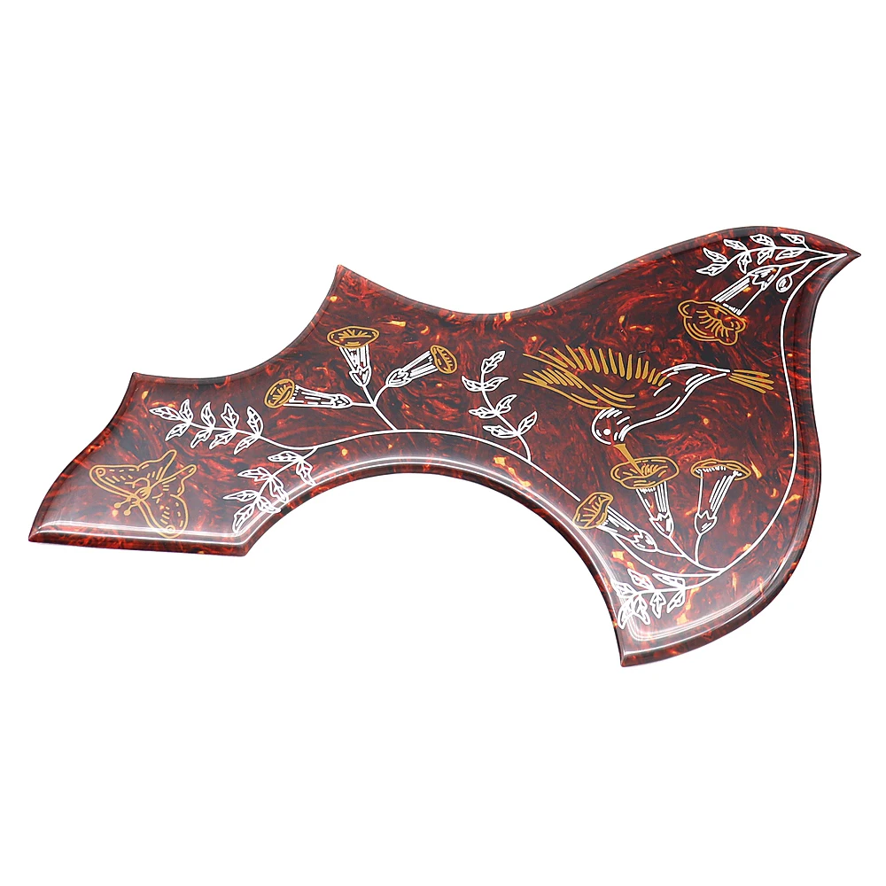 Decorativo Anti-Scratch Pickguard, Flor De Beija-flor, Resina Epóxi, Cristal, Acústico, Folk, 1R