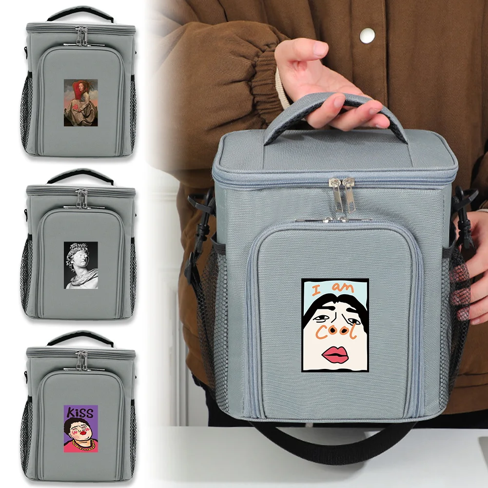 

Ice Pack Refrigerator Bag Insulated Pack Cooler Outdoor Large Capacity Portable Lunch Cooler Bag Funny Printing Series