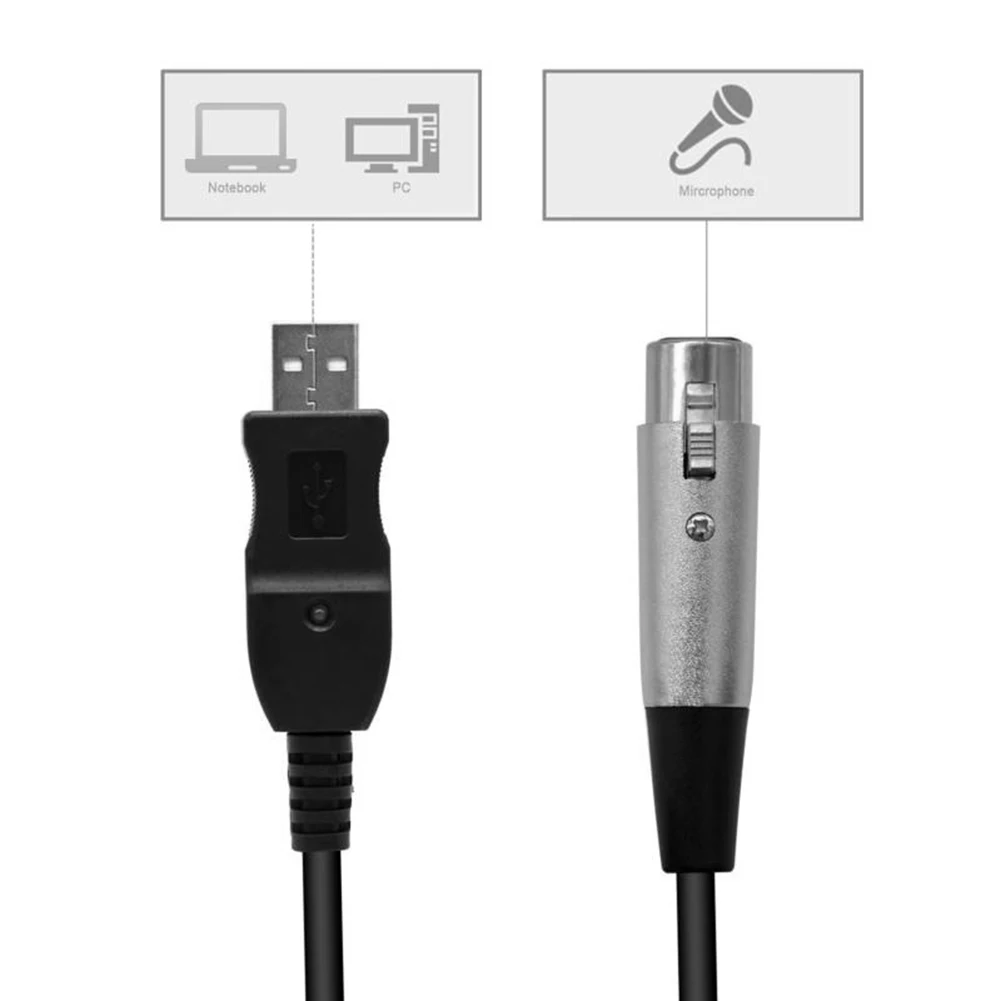 3M USB Male to XLR Female Microphone USB MIC Link Cable New