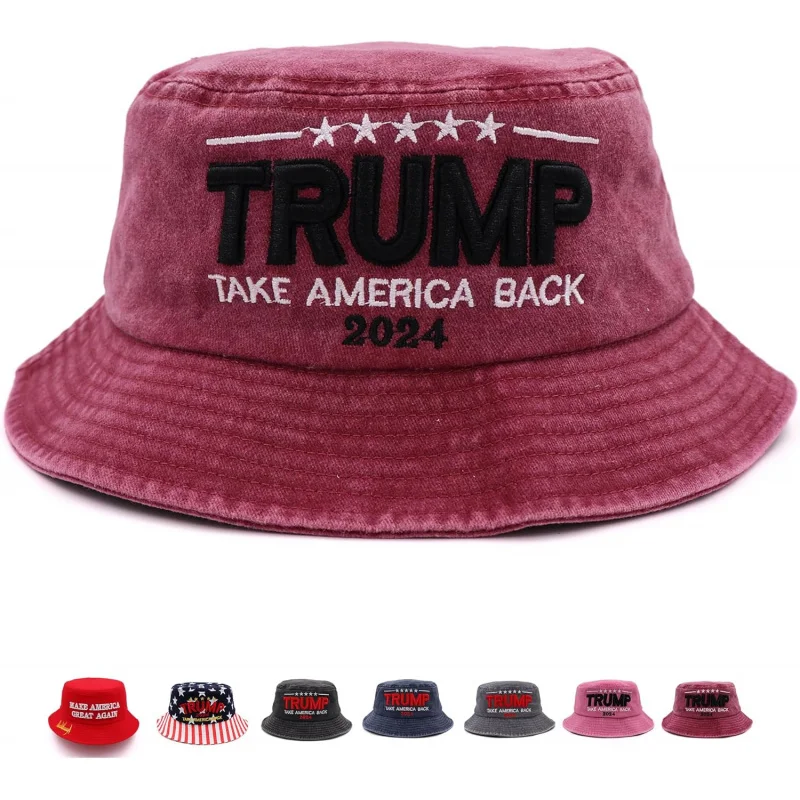 

2024 MAGA Hat Bucket Hat for Men Women Donald Trump Make America Great Again Embroidery