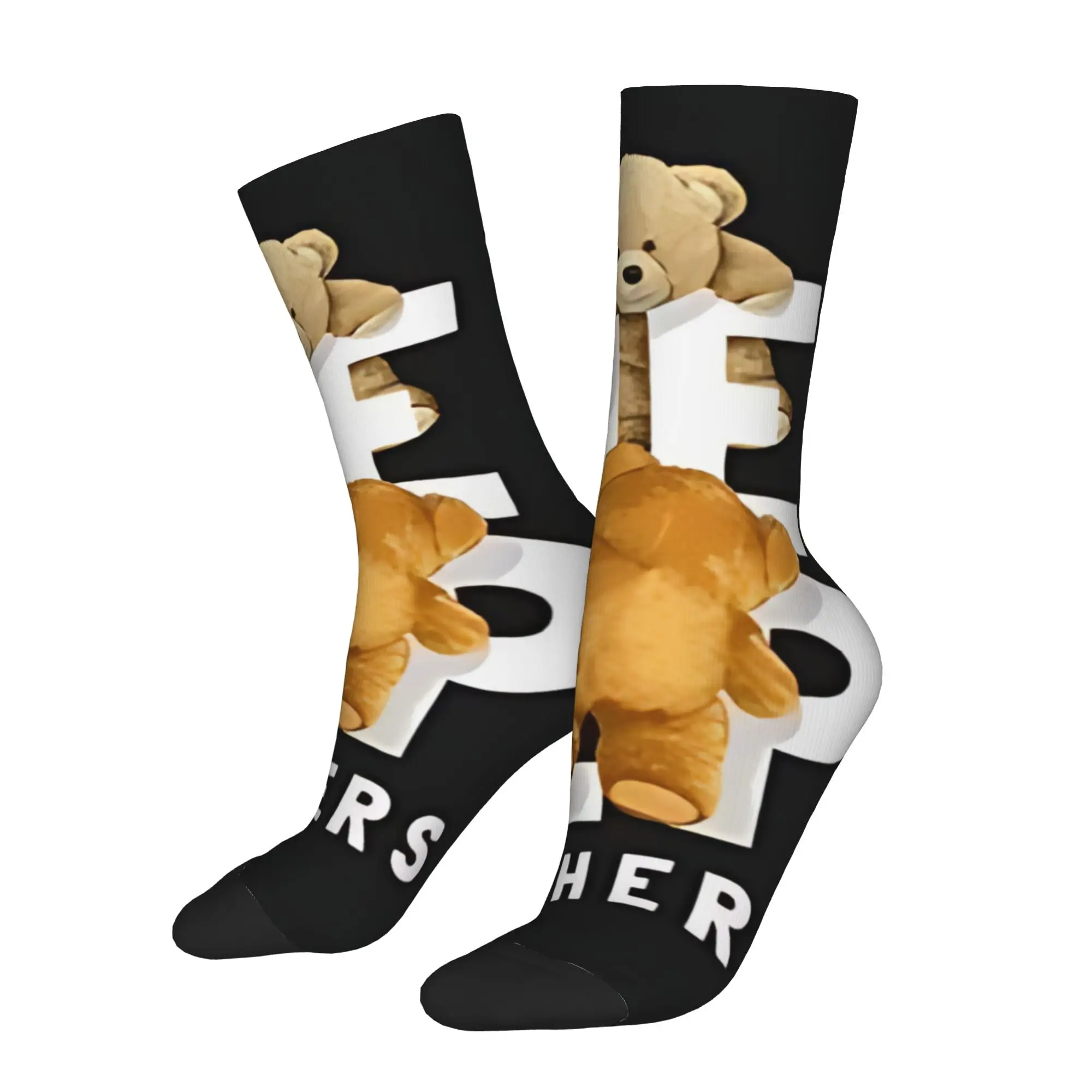 

cycling socks Cool Bear Graphic Crazy Men's compression Socks Unisex calcetines personalizados Seamless Printed Crew Sock