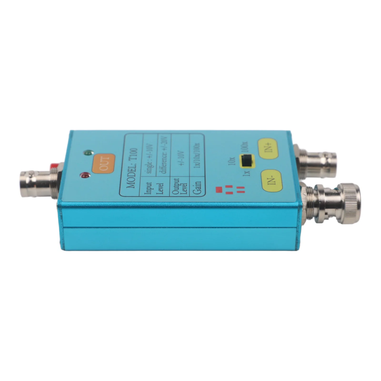 T100 Oscilloscope Differential Probe 1X 100X Gain 10M Bandwidth USB C Rechargeable For Weak Signal Amplification Testing Tool
