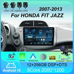 Android 16 Car Stereo Radio Multimedia Wireless Carplay Android Auto For HONDA FIT JAZZ 2008 2009 2010 2011 2012 2013 Player