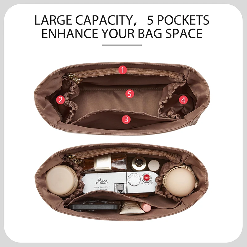 Organizador de Bolsa em Nylon Personalizado para Brooklyn 28, Protetor Leve e Impermeável com Bolso com Zíper