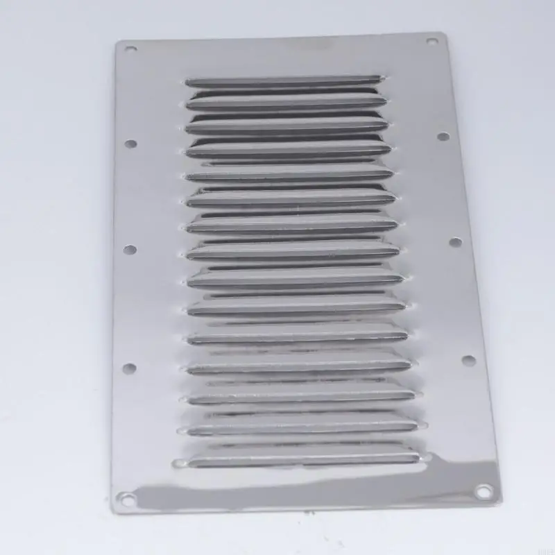 Rectangular Louvered Vent for Boat and Recreational Vehicle Openings, 316 Stainless Steel Faceplate with Multiple Louvers H9EE