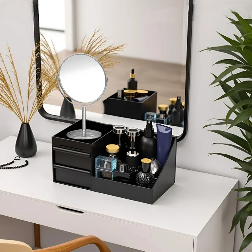 Cologne Organizer For Men, Cologne Holder For Dresser, Perfume Stand, Bathroom Countertop Organizer With Drawers