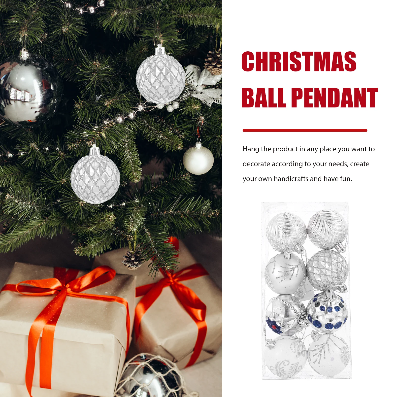 

Christmas Ball Decorations Hanging for Xmas Balls Decorative Pendants Tree Ornament