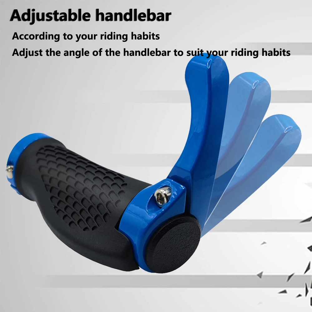 1 Paar Fahrrad-Lenkergriffe, lang und kurz, ergonomisch, rutschfest, mit Griffabdeckung und Lenkerenden, Griffe, MTB-Fahrradzubehör – Detail 12