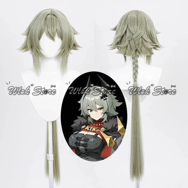 

Game Zenless Zone Zero Caesar King Cosplay Wig Green Long Ponytail Sons of Calydon ZZZ Halloween Party Roleplay Prop Accessories