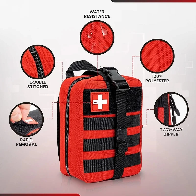 Imagem -03 - Kit de Resgate de Emergência Montado no Carro Bolsa Médico Multifuncional Bolsa de Armazenamento ao ar Livre Kit Tático de Primeiros Socorros Camuflagem Molle